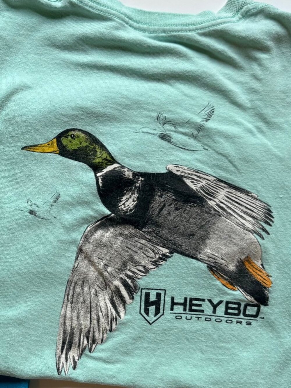 HEYBO Mint Mallard Duck Graphic Tee Youth XL